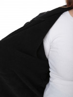 Толстовка жіноча чорна на тонкому флісі 1791-1