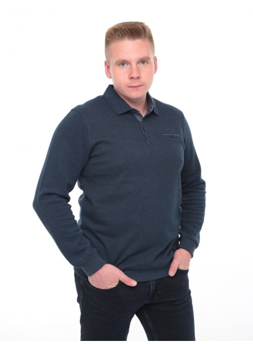 Поло чоловіче синє щільне з...