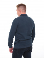Поло чоловіче синє щільне з довгим рукавом 9119-1