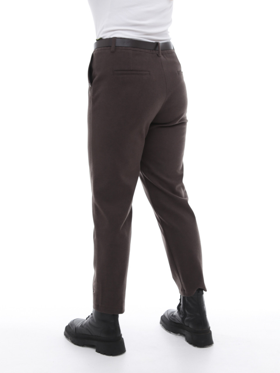 Брюки женские коричневые МОМ теплые 20344-B-1