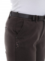 Брюки женские коричневые МОМ теплые 20344-B-1