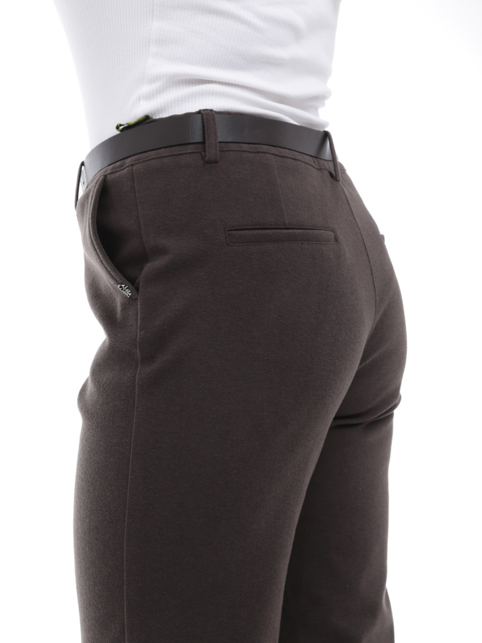 Брюки женские коричневые МОМ теплые 20344-B-1