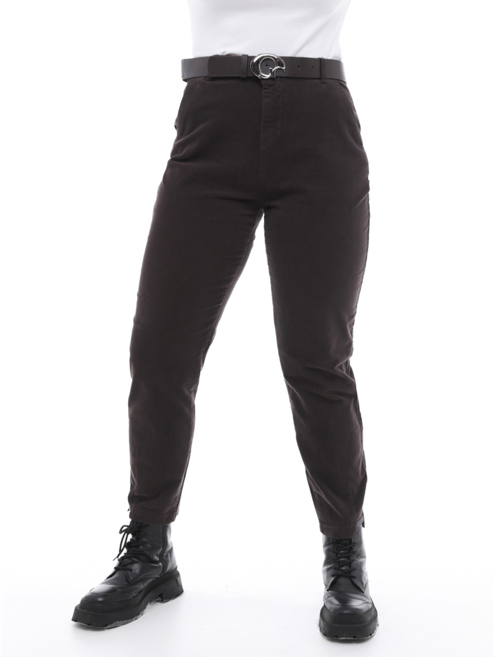 Штани жіночі коричневі МОМ великий розмір 2283-B-1