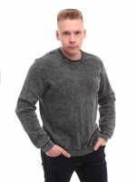 Світшот чоловічий чорний прямий однотонний 6424-2