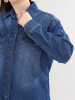 Сорочка жіноча синя джинсова великий розмір 102-B-2