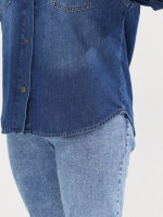 Сорочка жіноча синя джинсова великий розмір 102-B-2