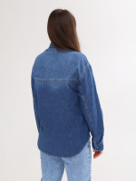 Сорочка жіноча синя джинсова великий розмір 102-B-2