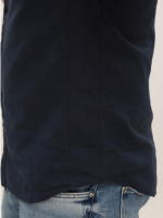 Сорочка чоловіча лляна темно-синя короткий рукав 2403-8