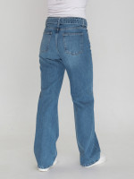 Джинсы женские светло-синие широкие со средней посадкой 3207-020