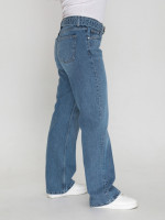 Джинсы женские светло-синие широкие со средней посадкой 3207-020