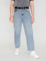 Джинси жіночі світло-сині МОМ прямі великий розмір 1574-1-B