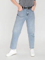 Джинси жіночі світло-сині МОМ прямі великий розмір 1574-1-B