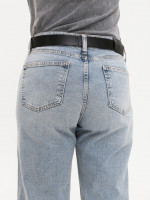 Джинси жіночі світло-сині МОМ прямі великий розмір 1574-1-B