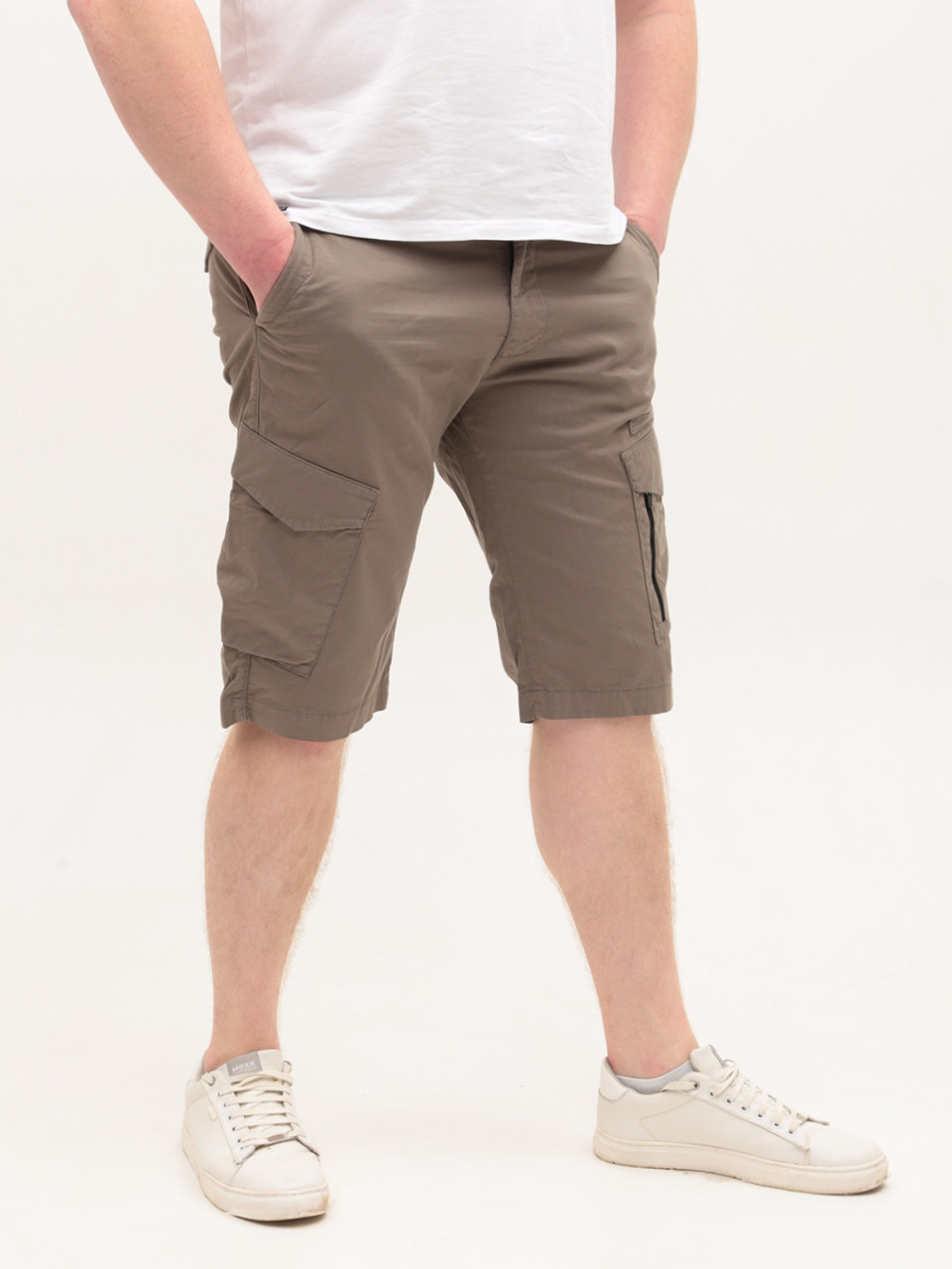 Шорты мужские коричневые с карманами 4367-4