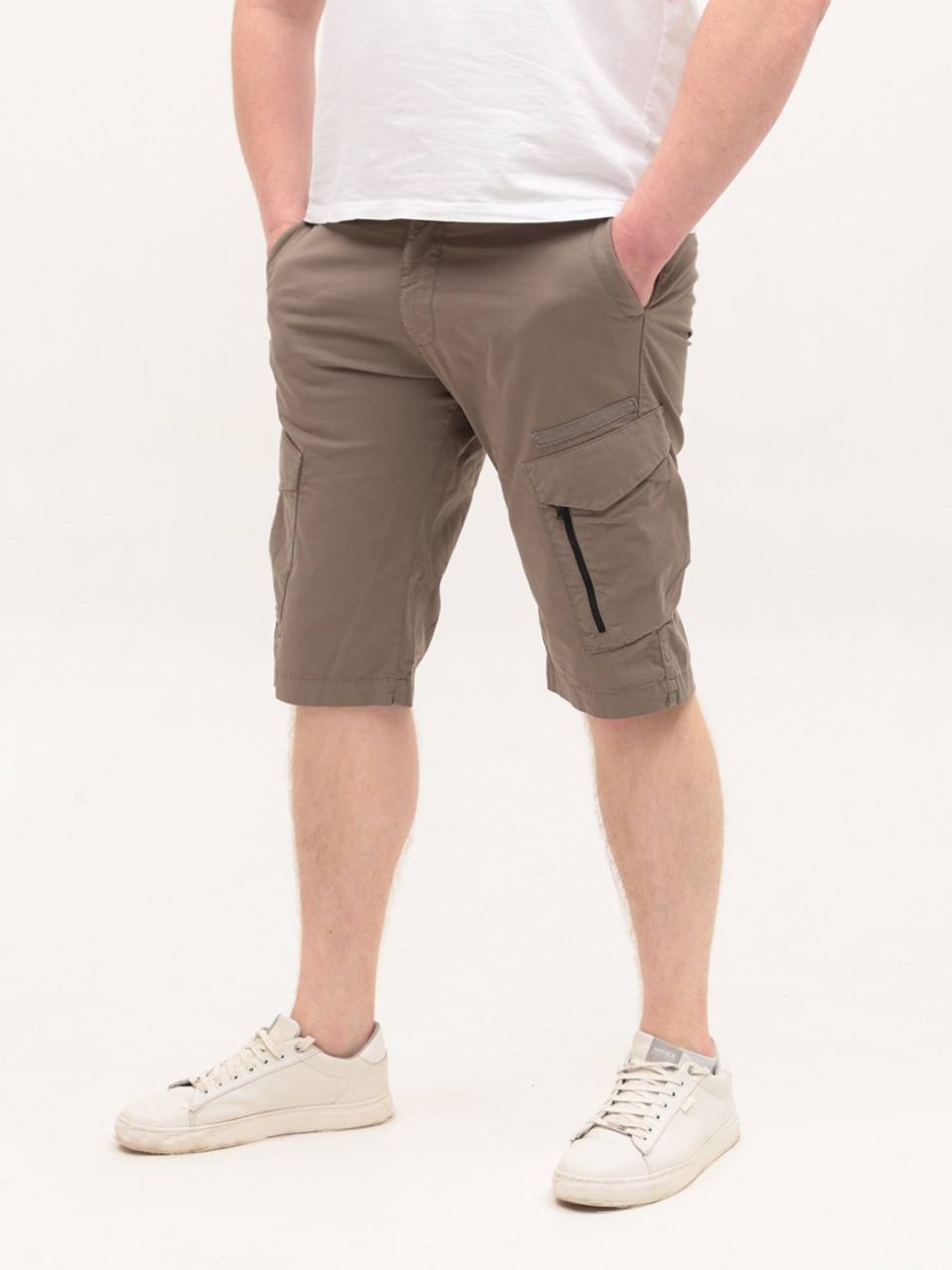 Шорты мужские коричневые с карманами 4367-4