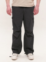 Штаны мужские серые широкие карго тонкие с карманами 8173-1