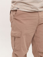 Штаны мужские бежевые широкие карго тонкие с карманами 8173-4