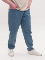 Джинси чоловічі блакитні МОМ із високою посадкою 2030-553