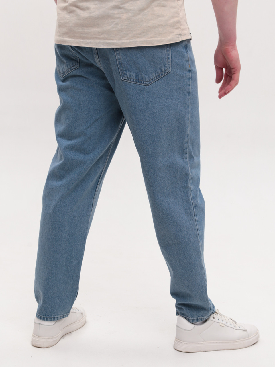 Джинси чоловічі блакитні МОМ із високою посадкою 2030-553
