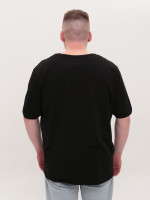Футболка чоловіча чорна однотонна у великих розмірах 8107-SB-02