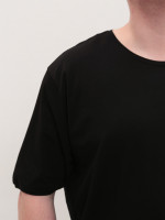 Футболка чоловіча чорна однотонна у великих розмірах 8107-SB-02