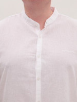 Сорочка чоловіча біла пряма лляна короткий рукав 6529-B-5