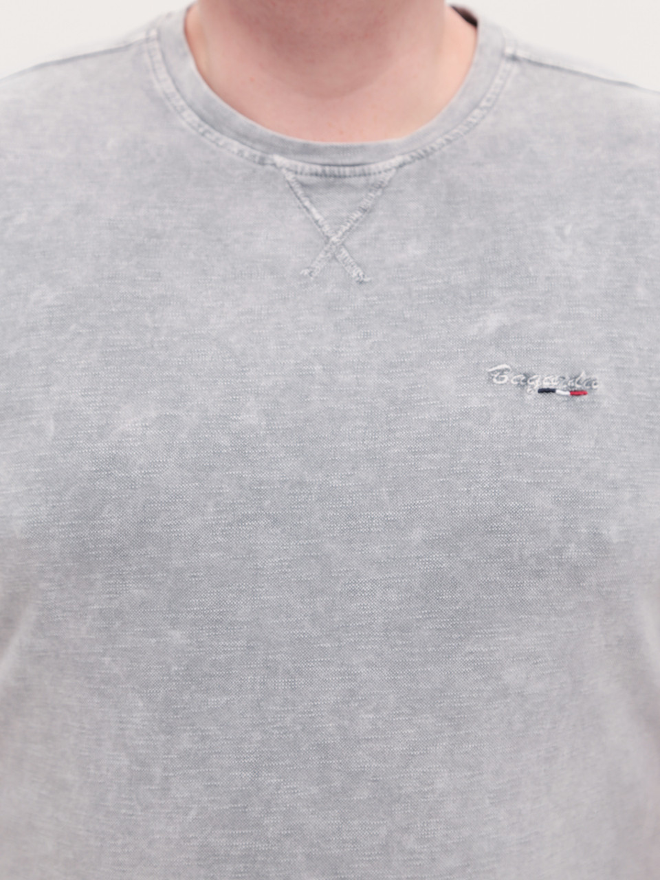 Футболка чоловіча пряма світло-сіра з варкою 5213-3