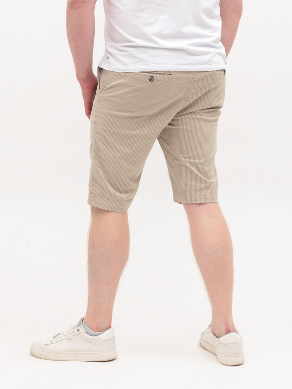 Шорты мужские бежевые в полоску 4326-3