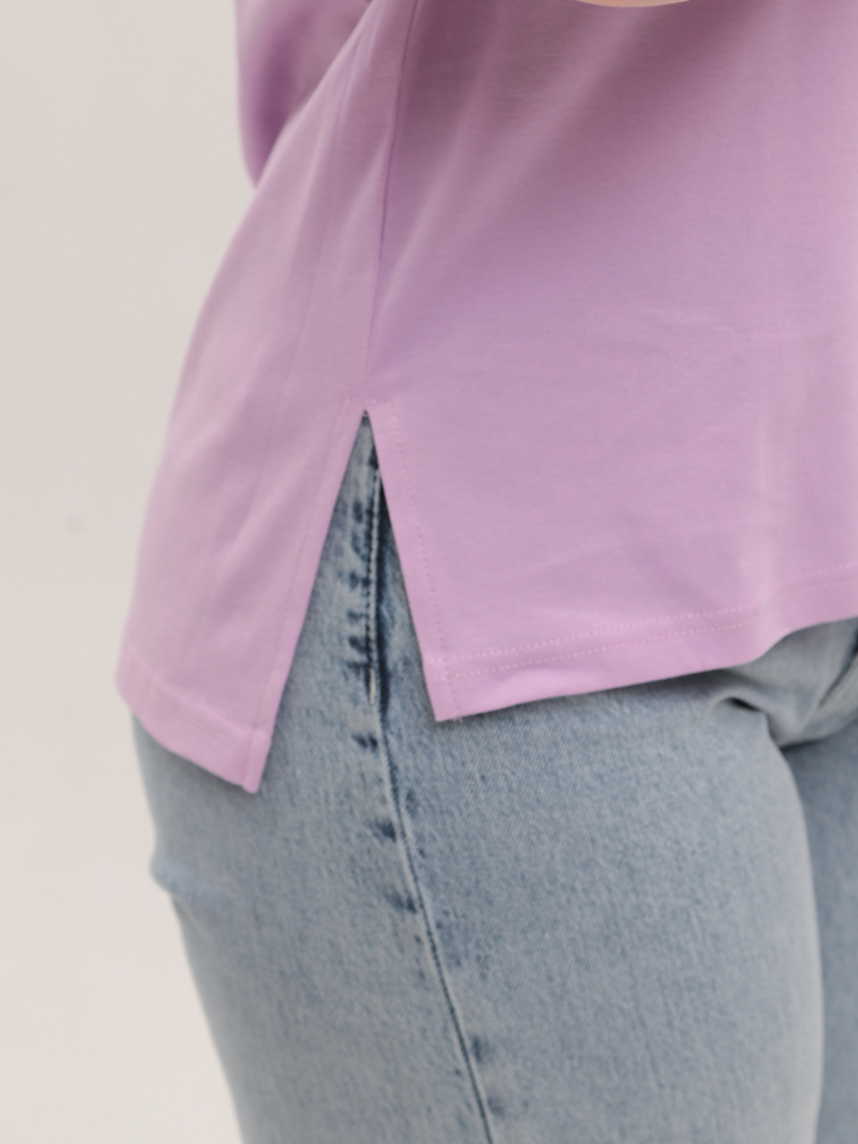 Футболка женская розовая свободная W-29-1