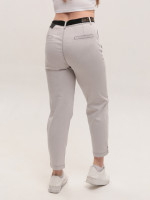 Джинсы женские светло-бежевые МОМ тонкие 10456-1