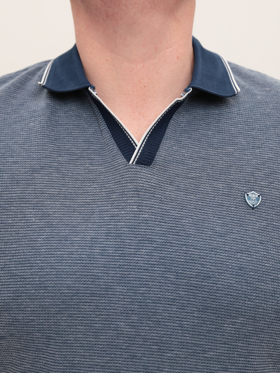 Поло чоловіче синє короткий рукав 9619-1