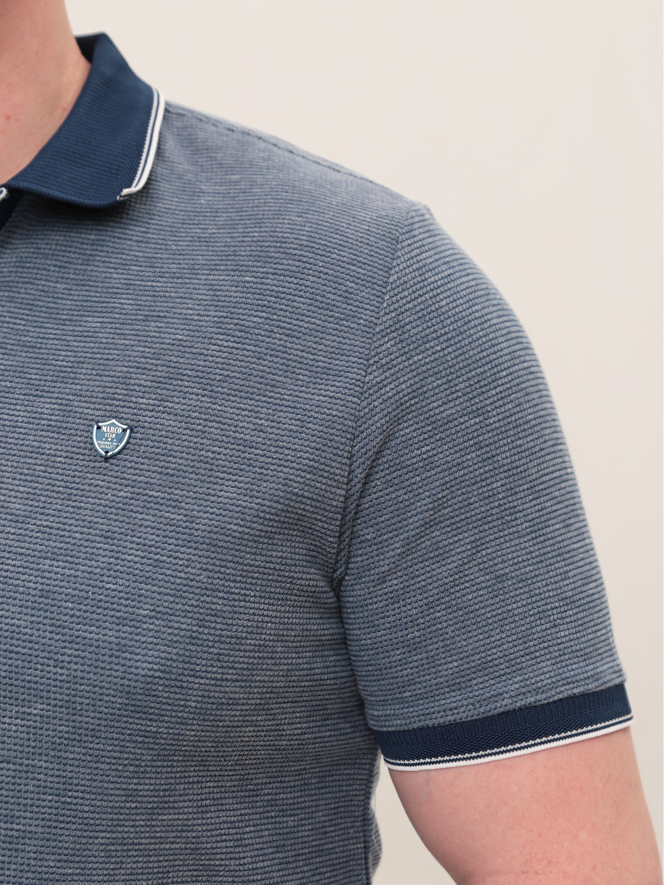 Поло чоловіче синє короткий рукав 9619-1