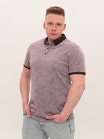 Поло чоловіче бордове пряме короткий рукав 9436-5