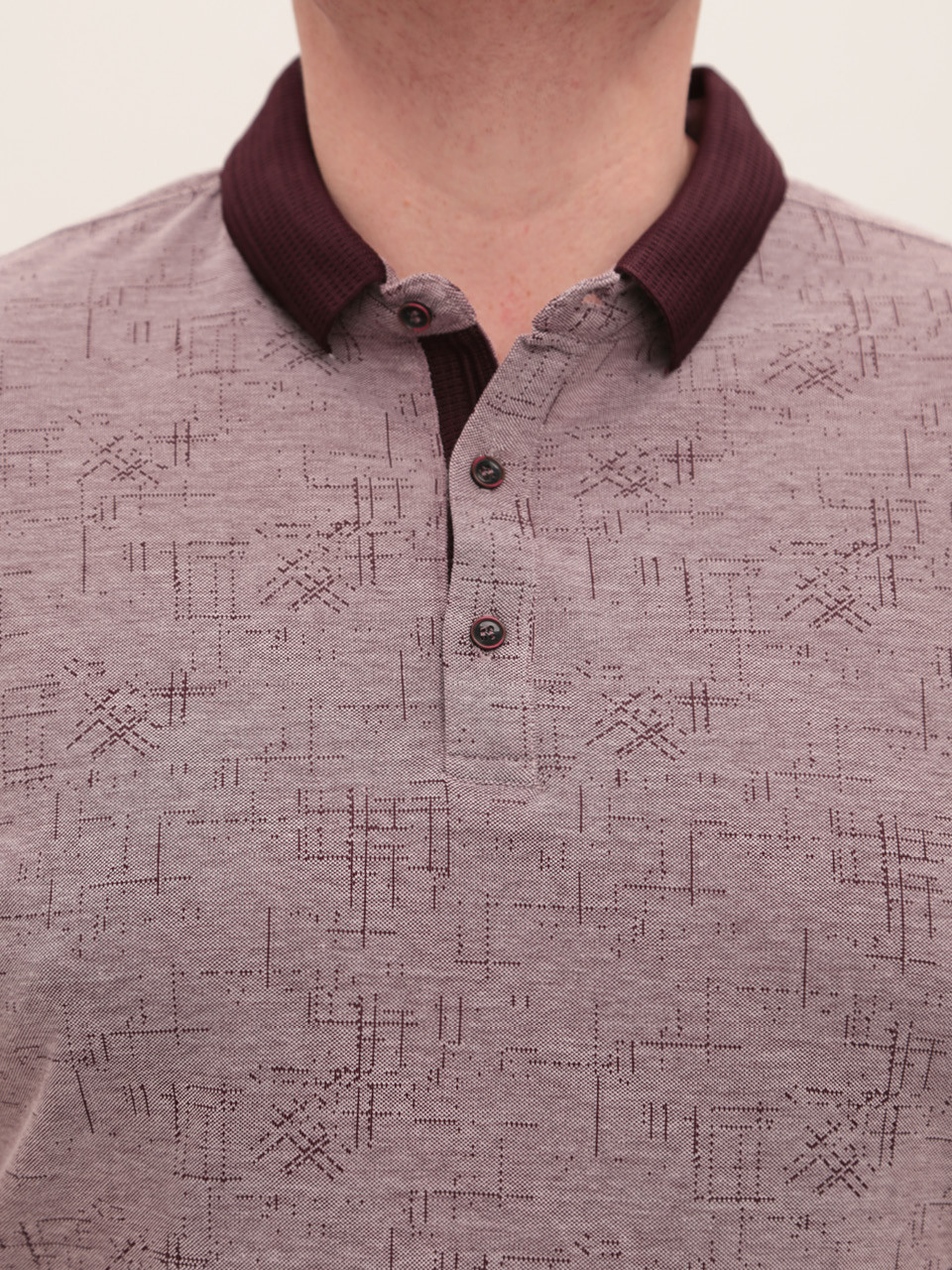 Поло чоловіче бордове пряме короткий рукав 9436-5