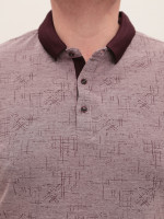 Поло чоловіче бордове пряме короткий рукав 9436-5