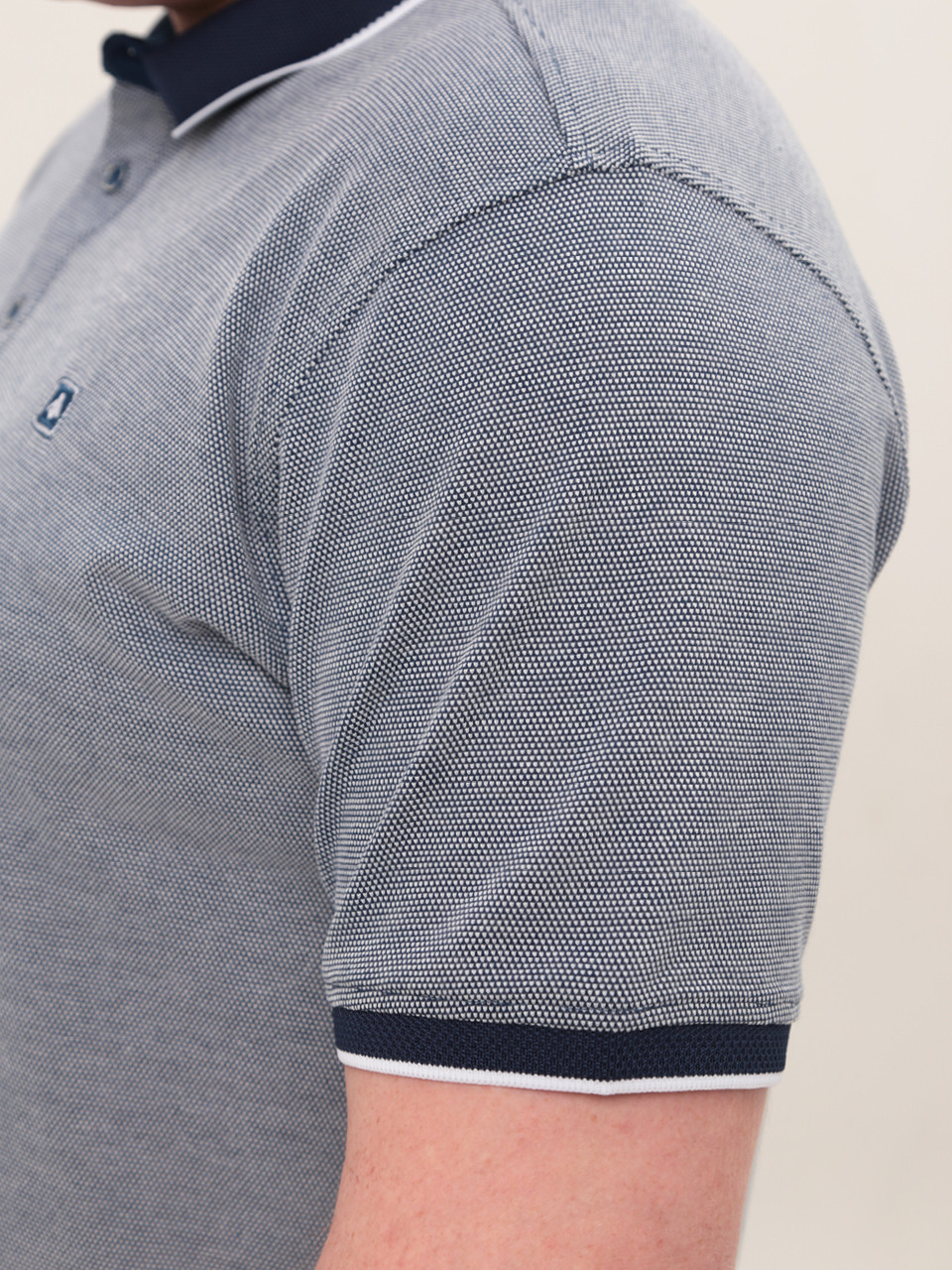 Поло чоловіче сіре великі розміри 1010-B-1