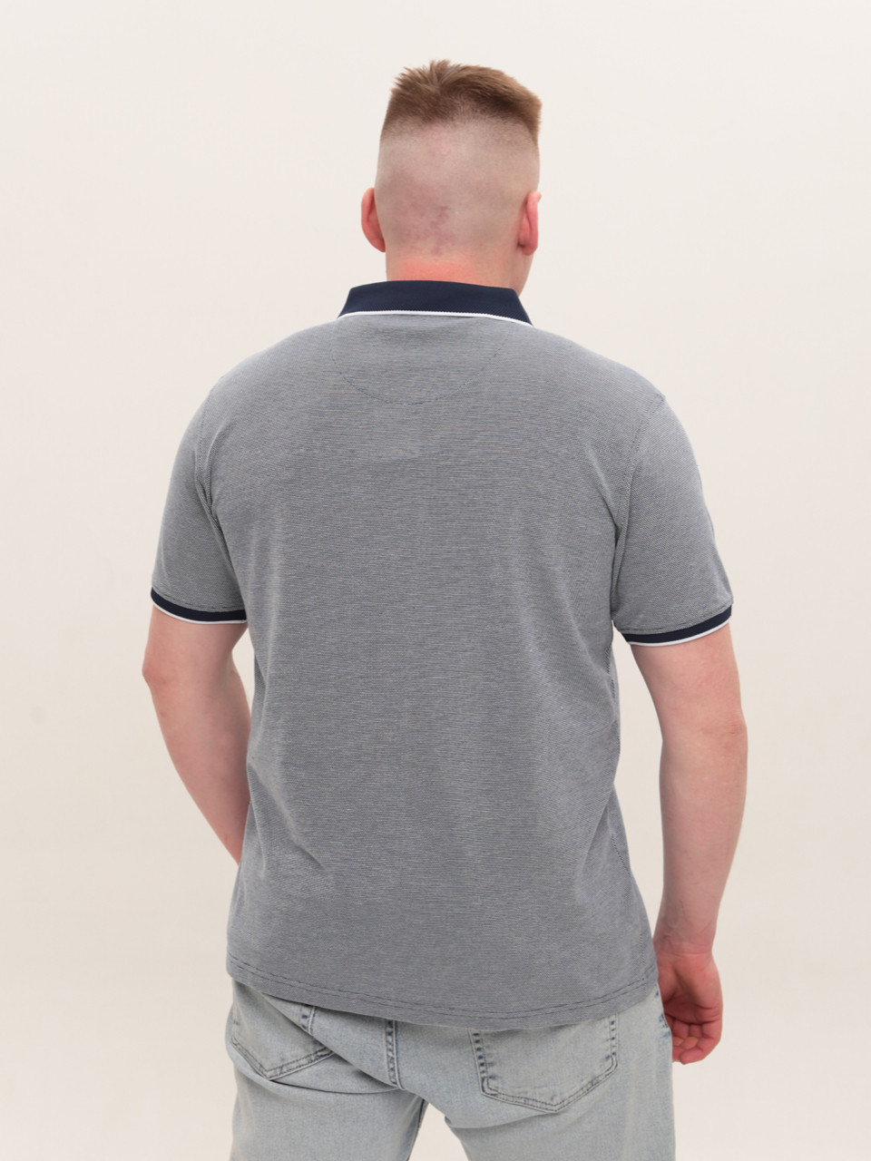 Поло чоловіче сіре великі розміри 1010-B-1