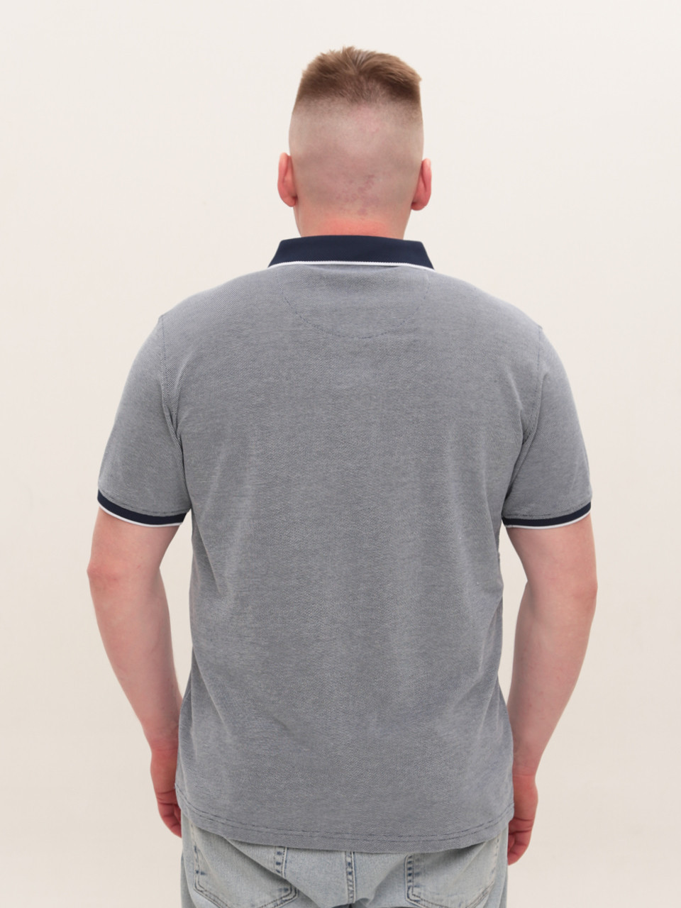 Поло чоловіче сіре великі розміри 1010-B-1