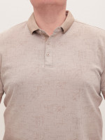 Поло чоловіче бежеве пряме з коміром 9436-4