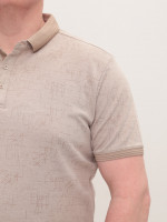 Поло чоловіче бежеве пряме з коміром 9436-4