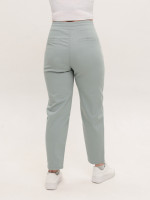 Штани жіночі оливкові банани тонкі з резинкою на поясі 1602-3