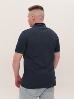 Поло чоловіче темон-синє в крапку великі розміри 1011-B-3