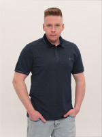 Поло чоловіче темон-синє в крапку великі розміри 1011-B-3