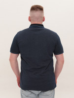 Поло чоловіче темон-синє в крапку великі розміри 1011-B-3
