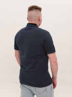 Поло чоловіче темон-синє в крапку великі розміри 1011-B-3