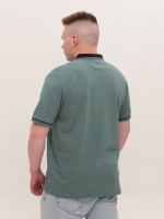 Поло чоловіче зелене в крапку великі розміри 1011-B-4