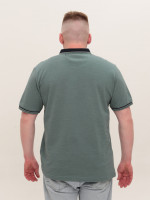 Поло чоловіче зелене в крапку великі розміри 1011-B-4