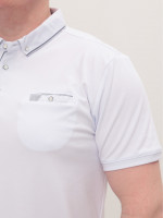 Поло чоловіче біле однотонне короткий рукав 9200-6