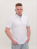 Поло чоловіче біле однотонне короткий рукав 9200-6