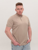 Поло чоловіче бежеве однотонне короткий рукав 9241-4